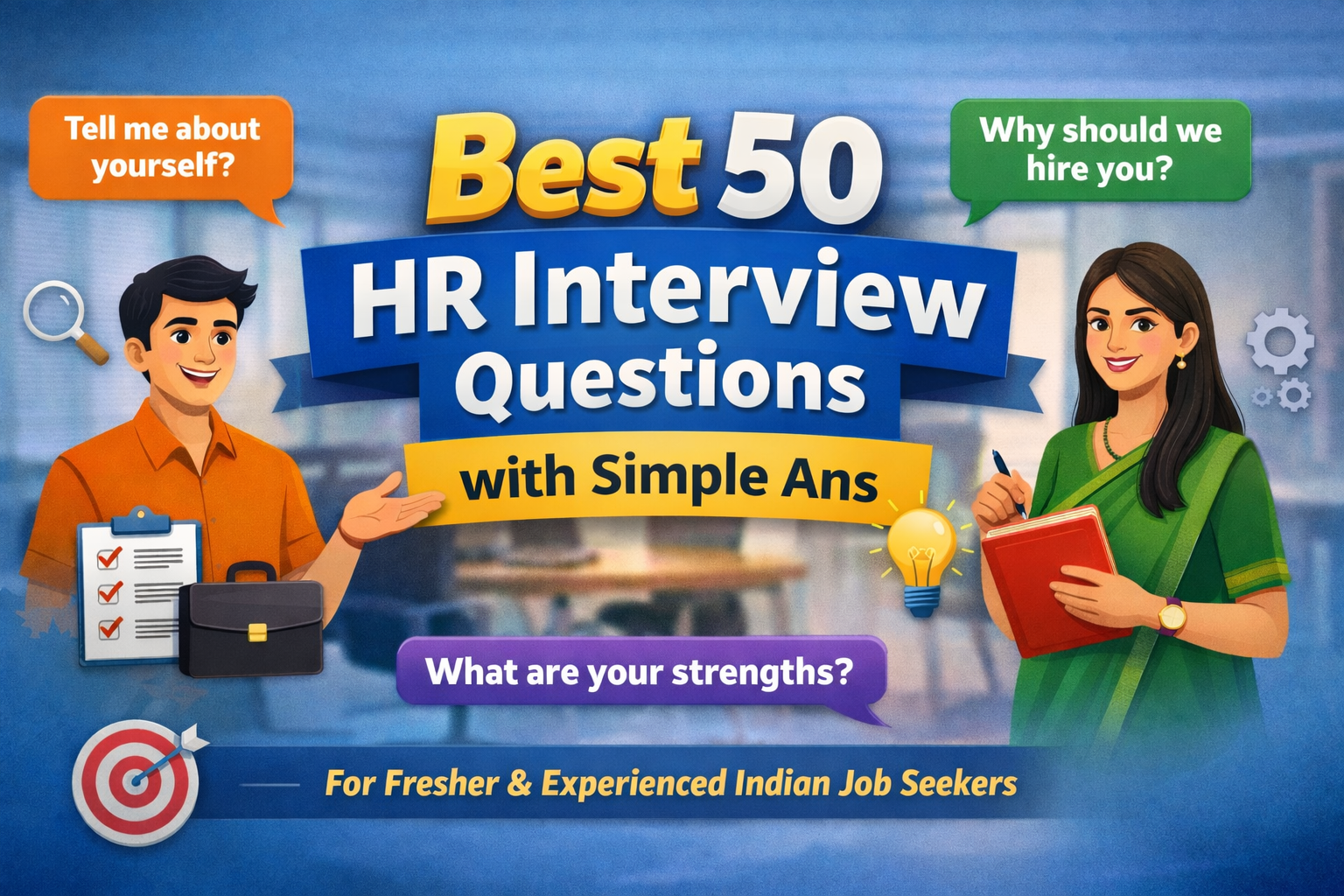 Best 50 HR Interview Quest. with Simple Ans