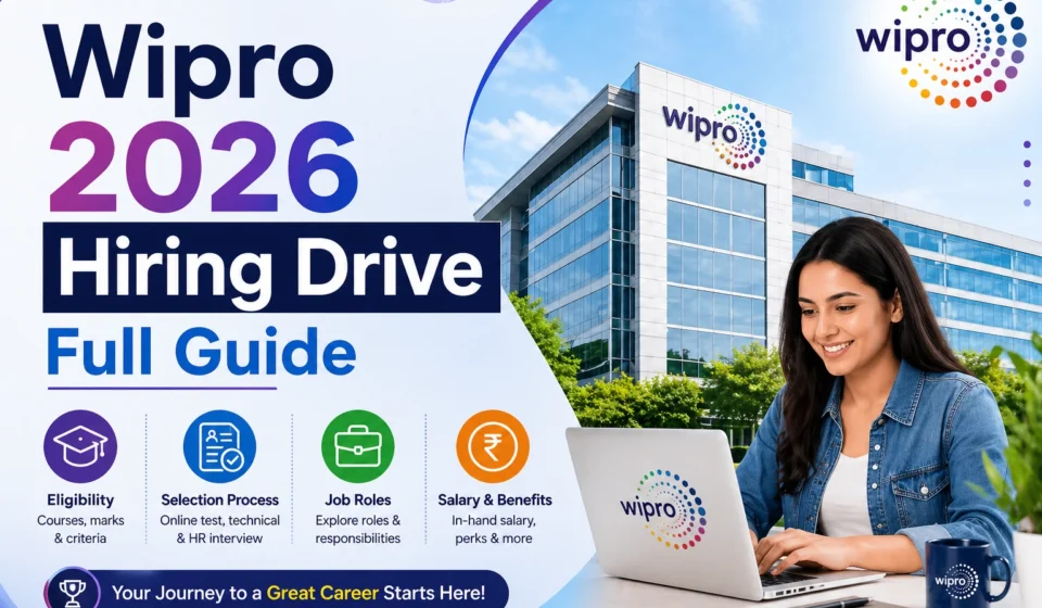 Wipro Off Campus Drive 2026 hiring guide for freshers with eligibility, selection process and AI based hiring details