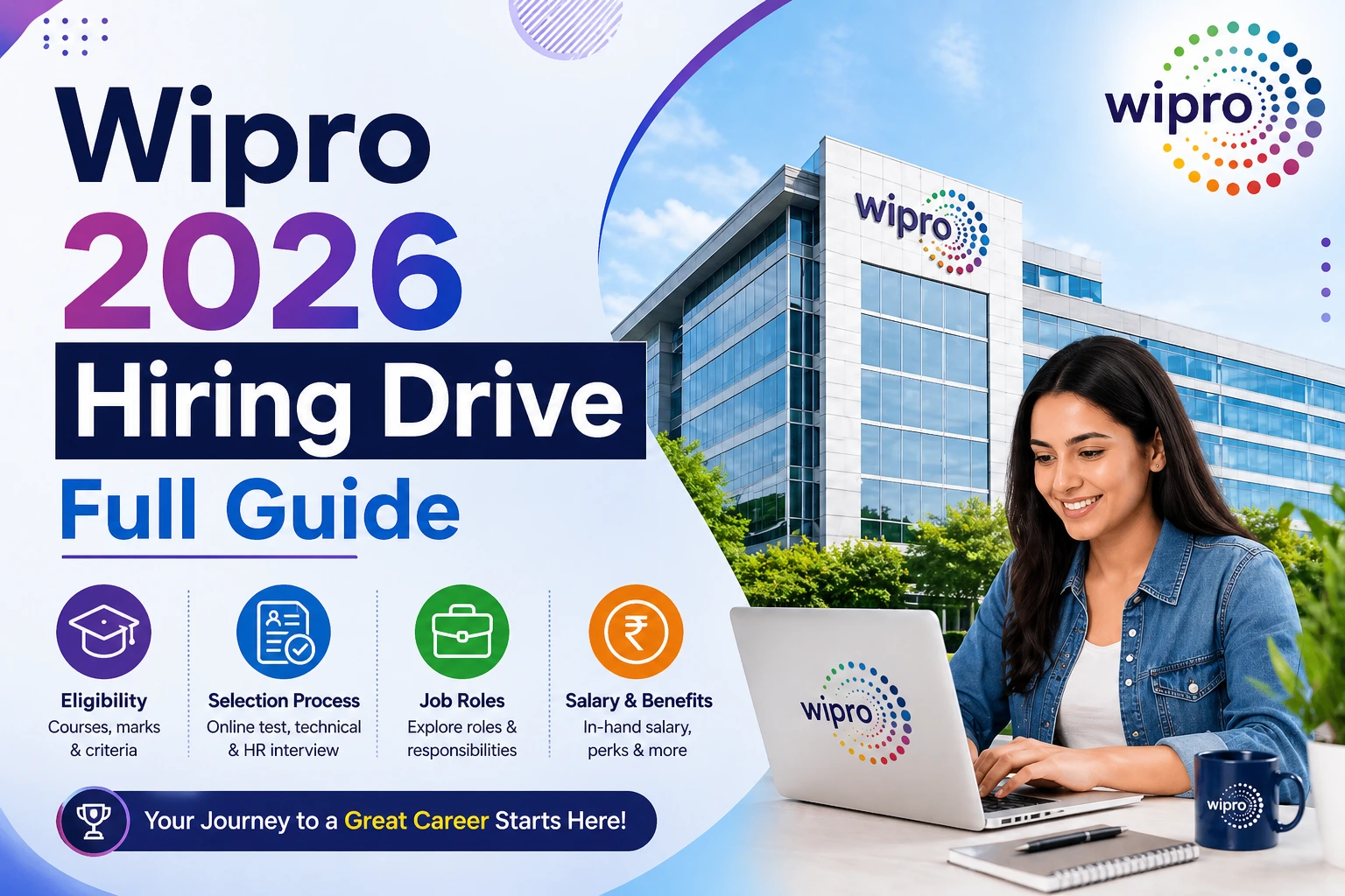 Wipro Off Campus Drive 2026 hiring guide for freshers with eligibility, selection process and AI based hiring details