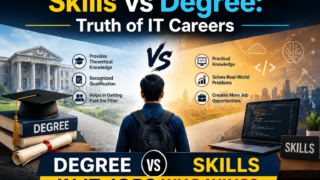 Degree vs Skills in IT Jobs India, IT career truth, skills vs degree comparison, job market India for freshers