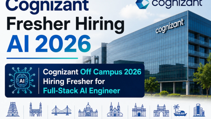 Cognizant Off Campus 2026 hiring fresher for Full-Stack AI Engineer in Chennai Hyderabad Bangalore Pune Mumbai and other locations