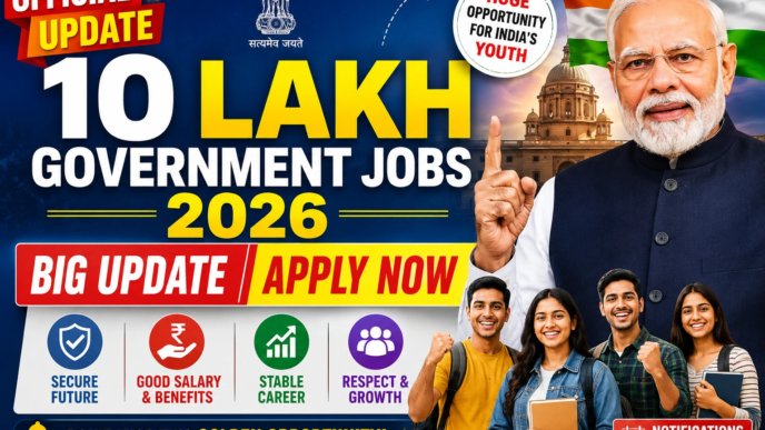 10 Lakh Government Jobs 2026 for Freshers Apply Online