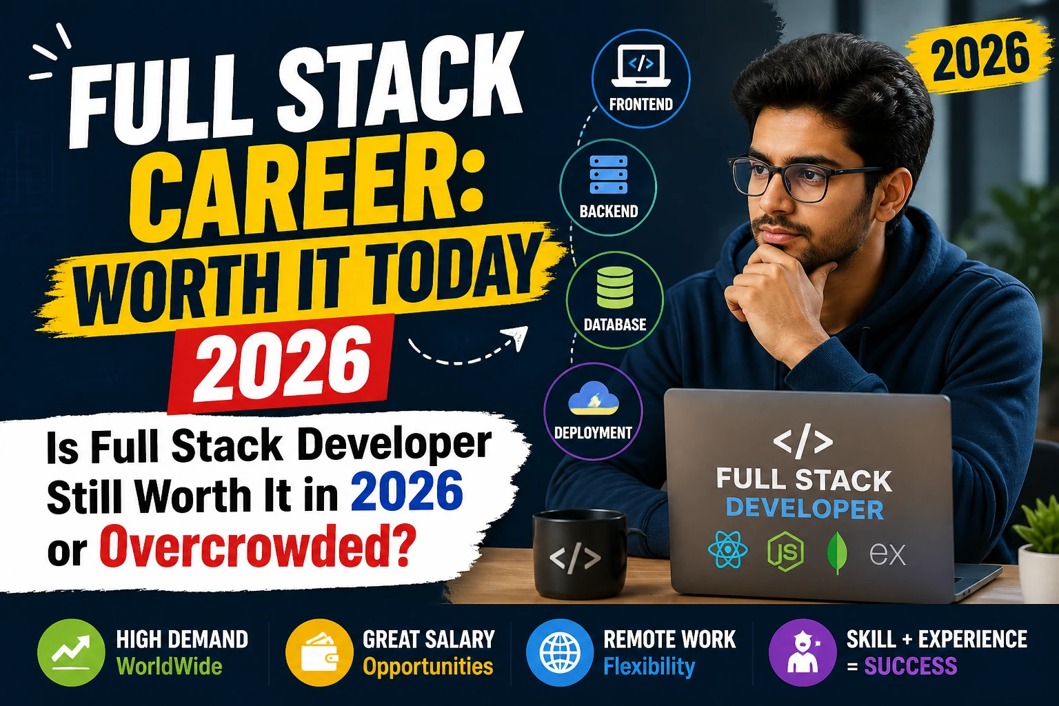 Is Full Stack Developer Still Worth It in 2026 or Overcrowded salary trends India full stack career