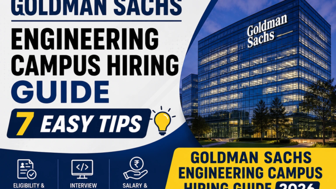 Goldman Sachs Engineering Campus Hiring Guide 2026 for Freshers