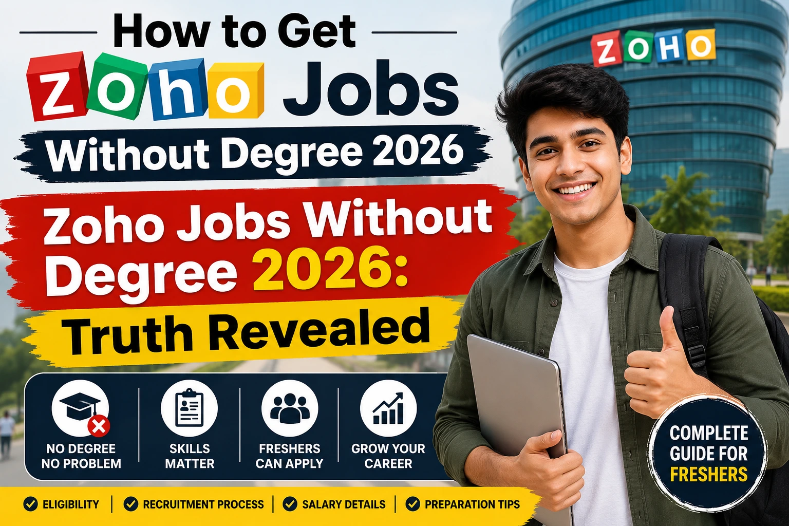 How to Get Zoho Jobs Without Degree 2026 for Freshers
