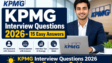 KPMG Interview Questions 2026 for Freshers with HR and Technical Answers