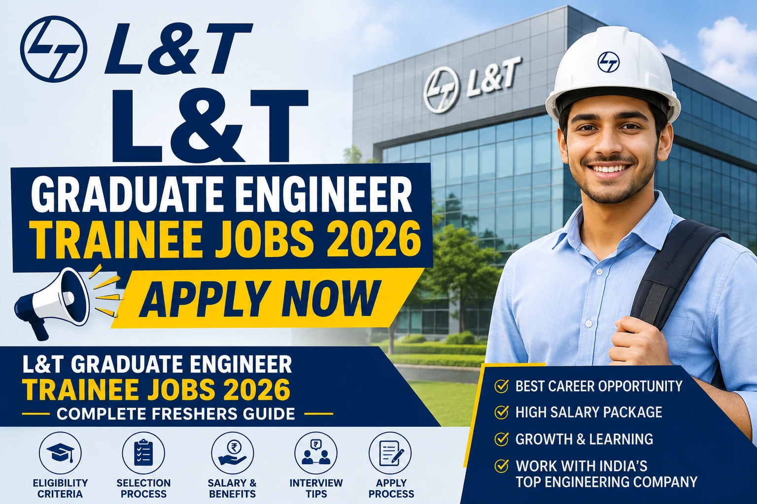 L&T Graduate Engineer Trainee Jobs 2026 for Freshers