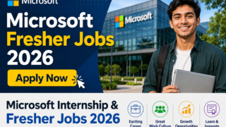 Microsoft Fresher Jobs 2026 hiring for internship and software engineer roles across India