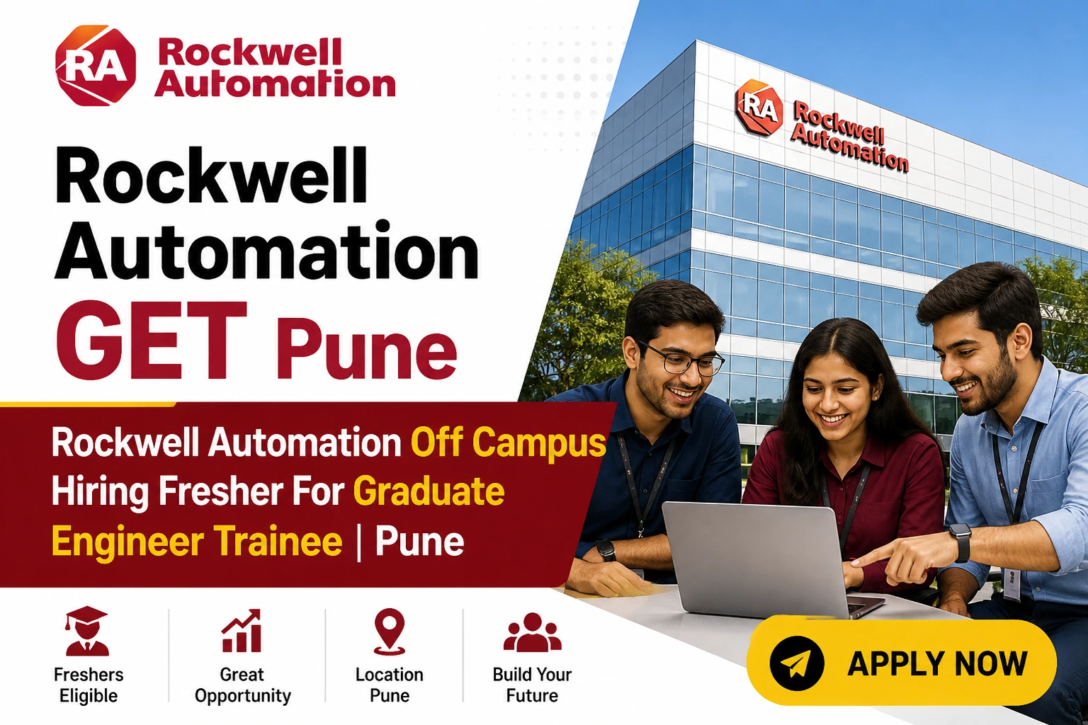 Rockwell Automation Off Campus Hiring 2026 for Graduate Engineer Trainee in Pune for freshers and engineering graduates