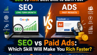SEO vs Paid Ads which skill makes money faster in India digital marketing comparison