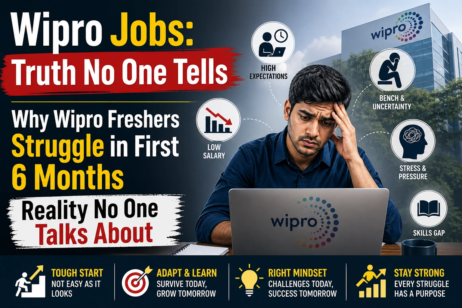 Why Wipro freshers struggle in first 6 months reality no one talks about salary pressure and job challenges
