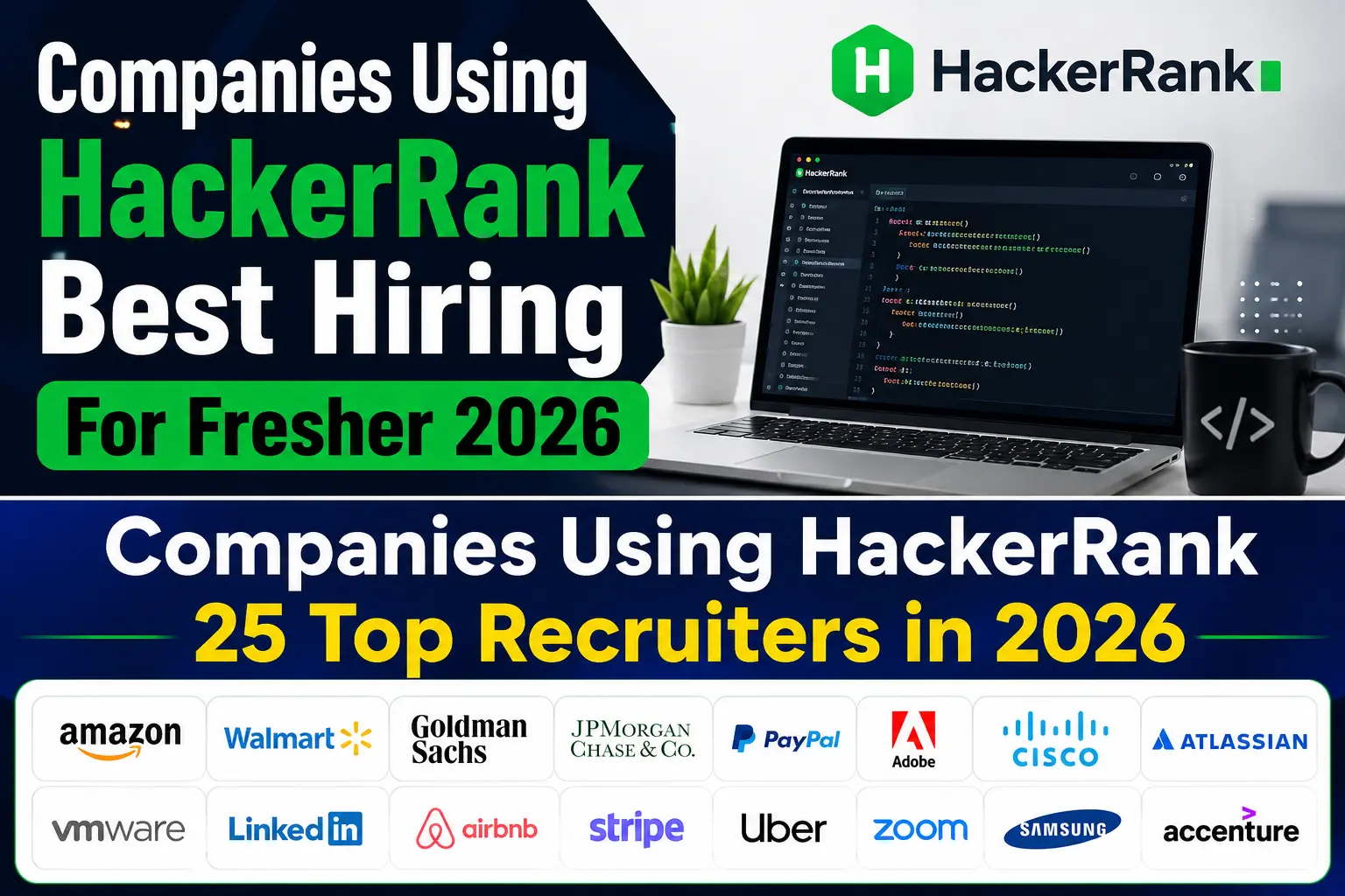 Companies Using HackerRank for Hiring Freshers in 2026 – Top 25 Recruiters