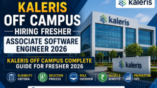 Kaleris Off Campus 2026 hiring poster for Associate Software Engineer role