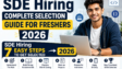SDE Hiring 2026 Complete Selection Guide For Freshers