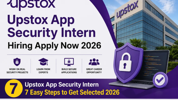 Upstox App Security Intern Hiring Apply Now 2026 for Freshers