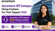 Accenture Off Campus 2026 hiring freshers for Application Tech Support Practitioner