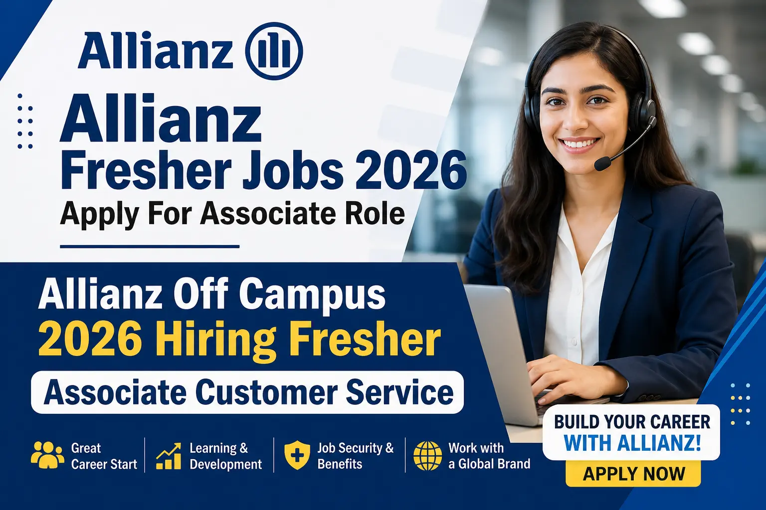 Allianz Off Campus 2026 hiring fresher for Associate Customer Service role