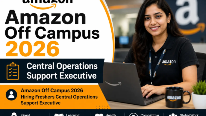 Amazon Off Campus 2026 Hiring Freshers Central Operations Support Executive