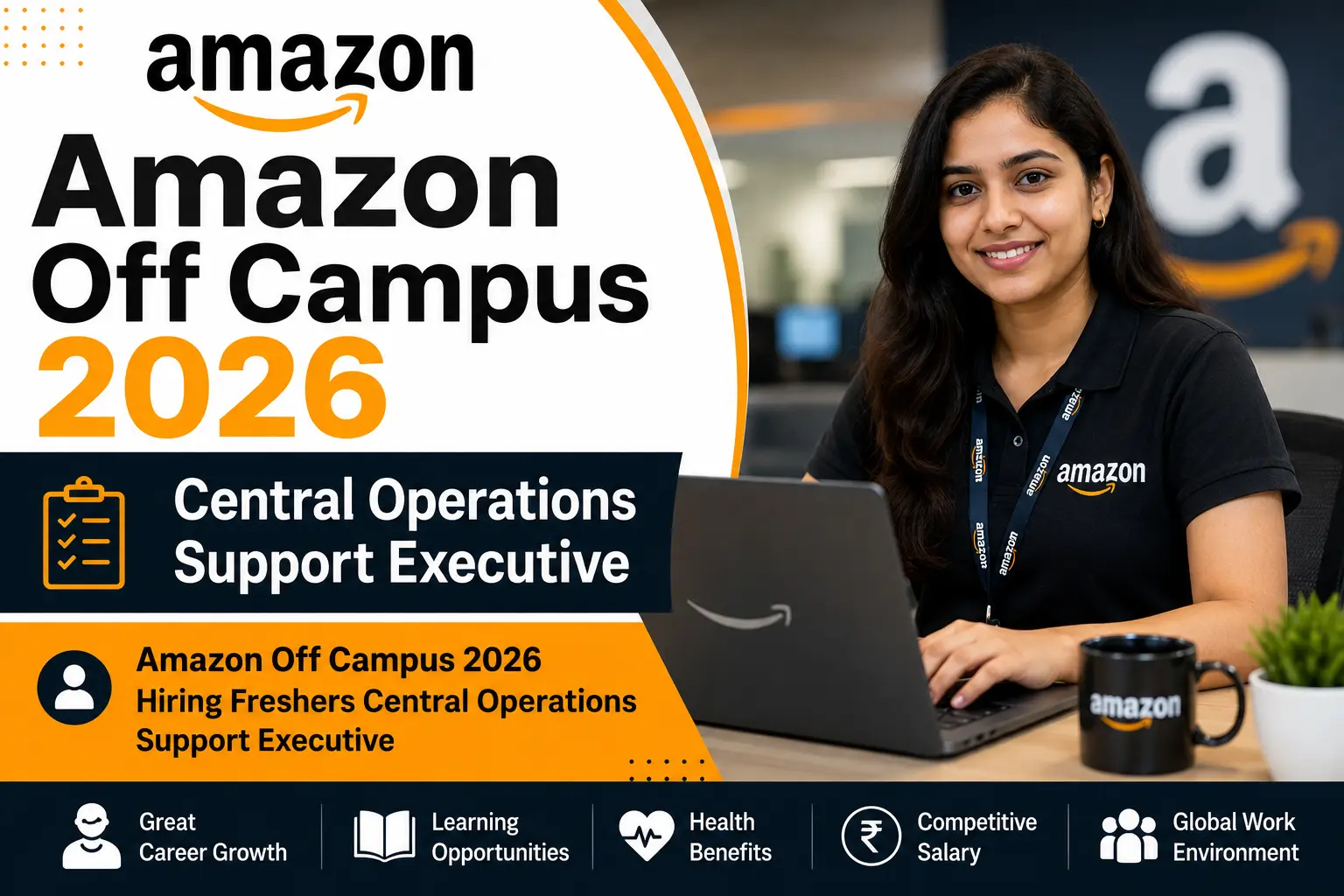 Amazon Off Campus 2026 Hiring Freshers Central Operations Support Executive