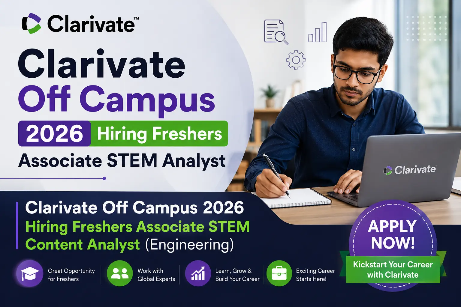 Clarivate Off Campus 2026 Hiring Freshers Associate STEM Content Analyst (Engineering)