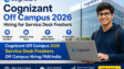 Cognizant Off Campus 2026 Hiring for Service Desk Freshers PAN India