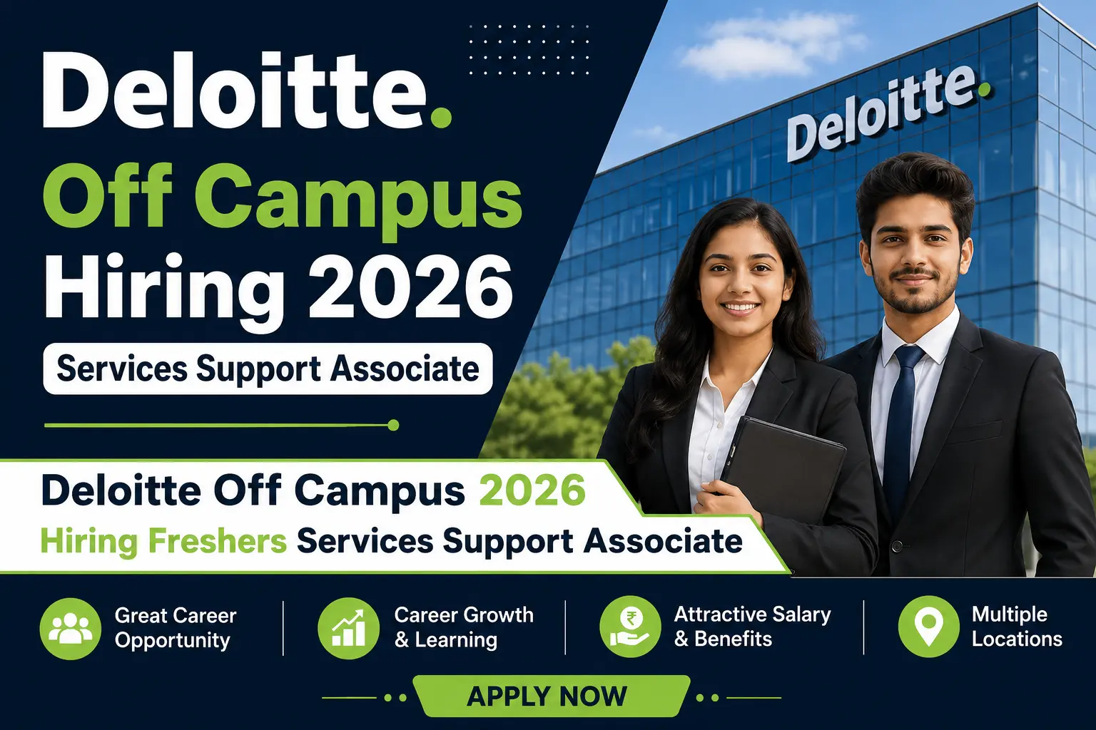Deloitte Off Campus 2026 Hiring Freshers Services Support Associate