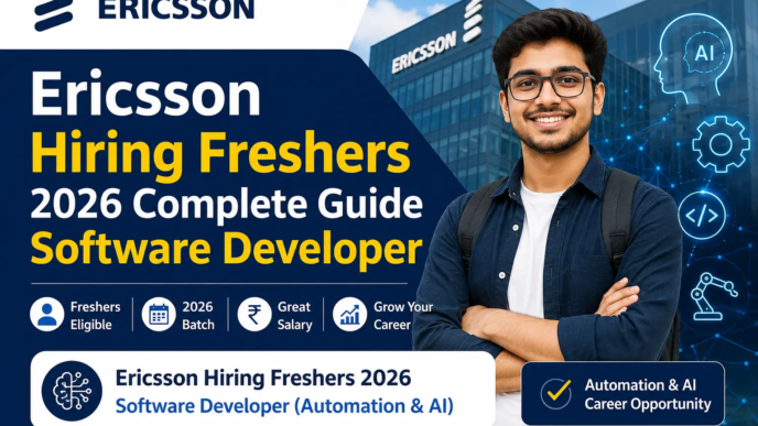 Ericsson Hiring Freshers 2026 Software Developer (Automation & AI) Recruitment
