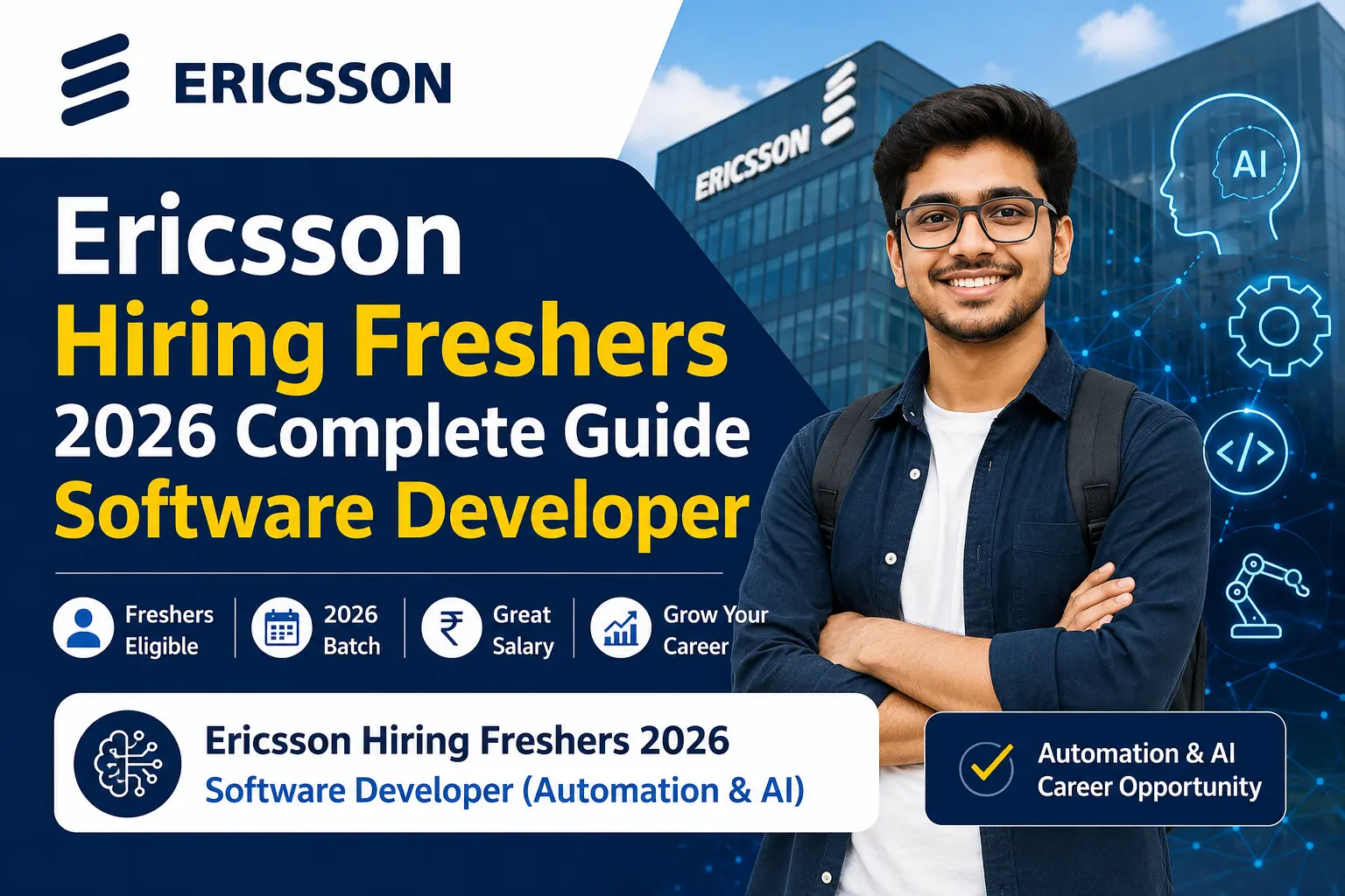 Ericsson Hiring Freshers 2026 Software Developer (Automation & AI) Recruitment