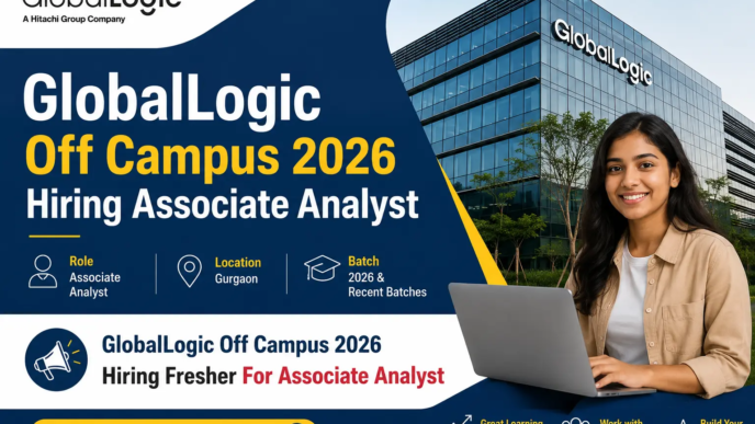 GlobalLogic Off Campus 2026 Hiring Fresher For Associate Analyst in Gurgaon