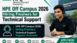 HPE Off Campus 2026 hiring freshers for Technical Support Engineer Associate