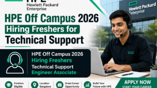 HPE Off Campus 2026 hiring freshers for Technical Support Engineer Associate