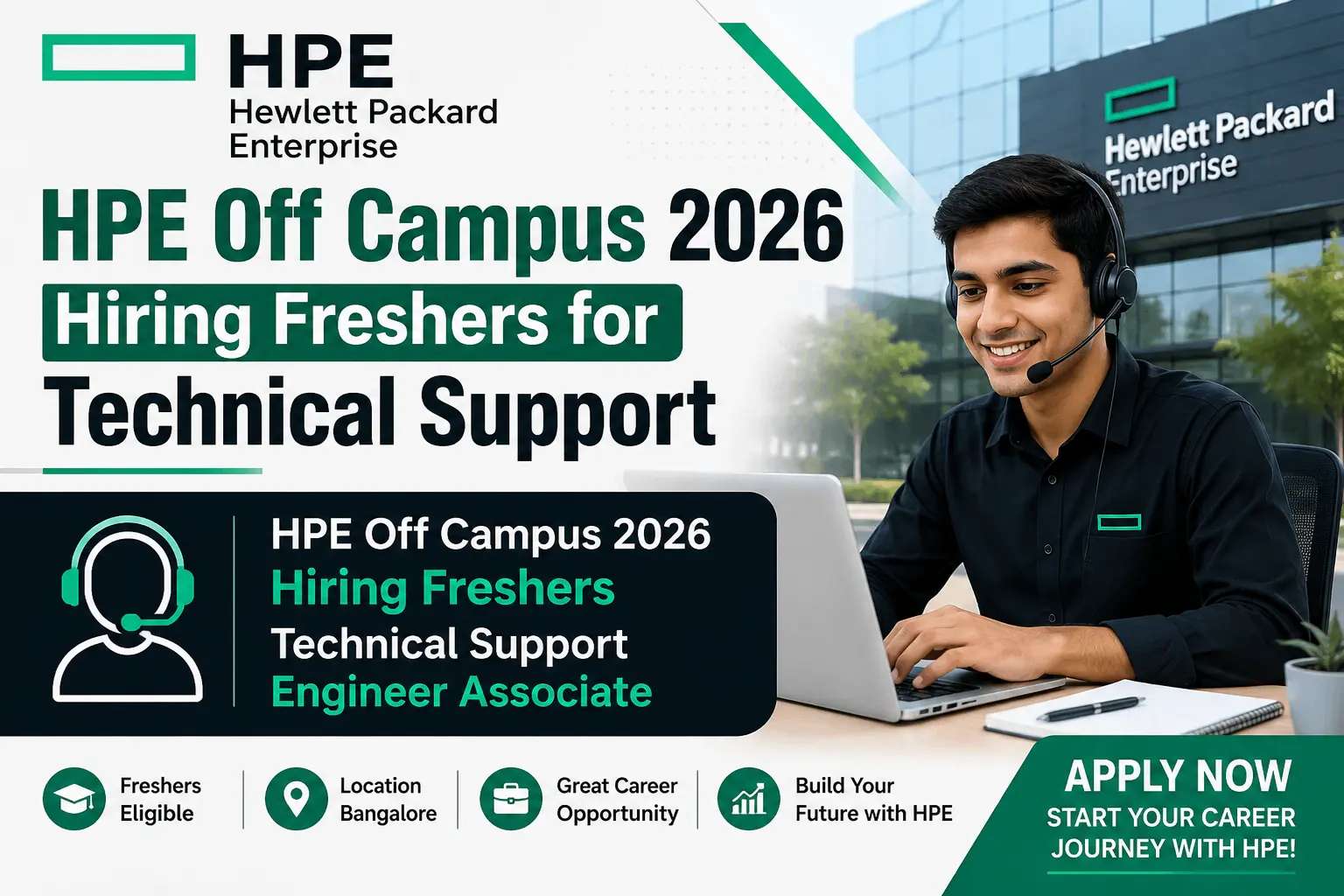 HPE Off Campus 2026 hiring freshers for Technical Support Engineer Associate