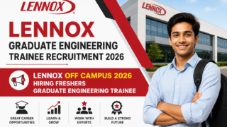 Lennox Off Campus 2026 Hiring Freshers Graduate Engineering Trainee recruitment banner