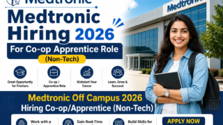 Medtronic Off Campus 2026 hiring for Co-op Apprentice Non-Tech role