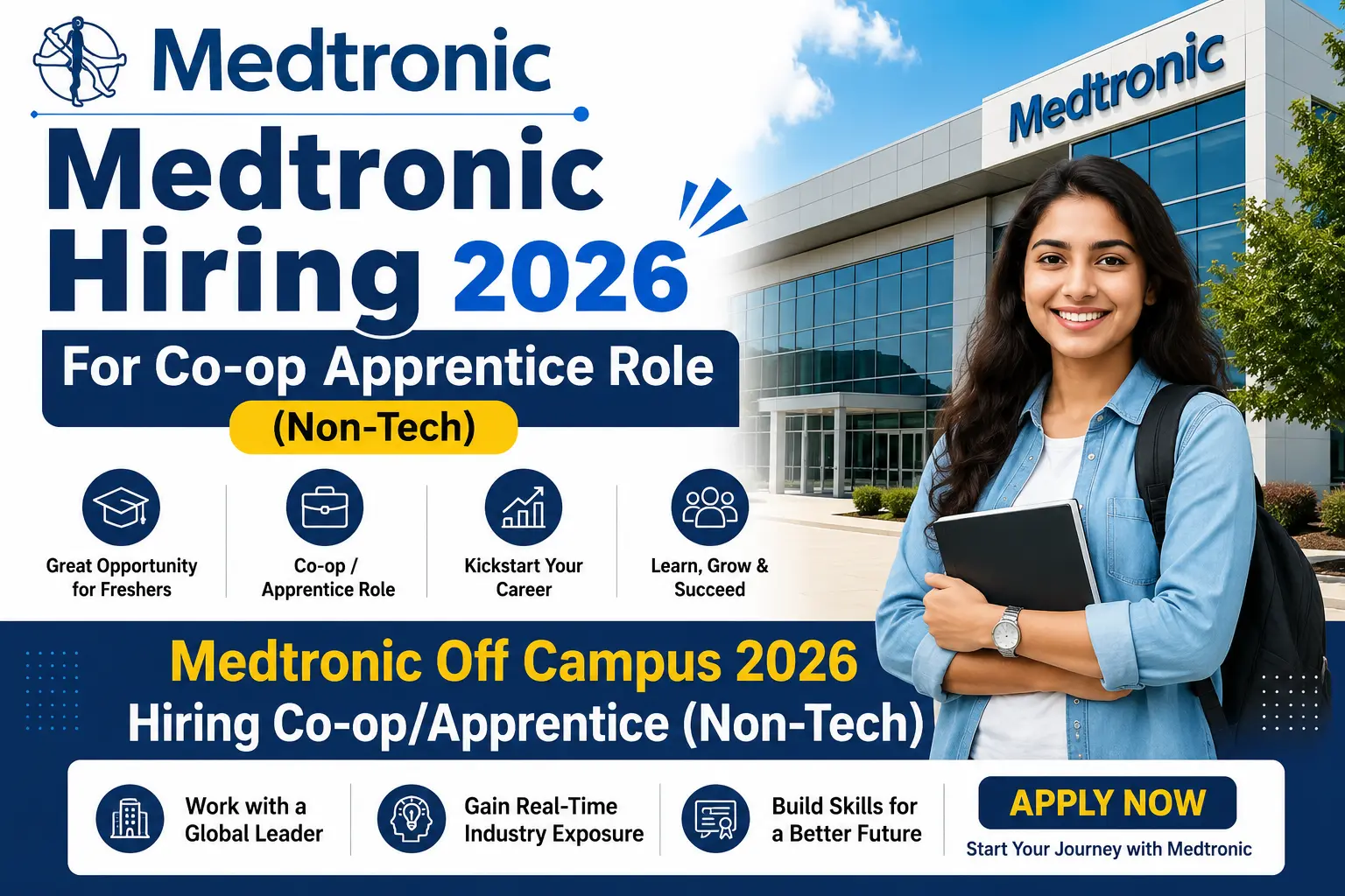 Medtronic Off Campus 2026 hiring for Co-op Apprentice Non-Tech role