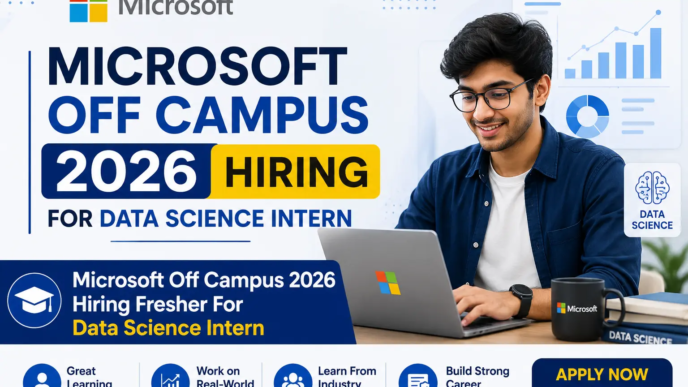 Microsoft Off Campus 2026 Hiring Fresher For Data Science Intern Pan India