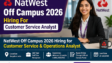 NatWest Off Campus 2026 Customer Service and Operations Analyst hiring