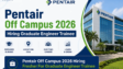 Pentair Off Campus 2026 Hiring Graduate Engineer Trainee for Freshers in Goa