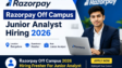 Razorpay Off Campus 2026 Hiring Fresher For Junior Analyst in Bangalore