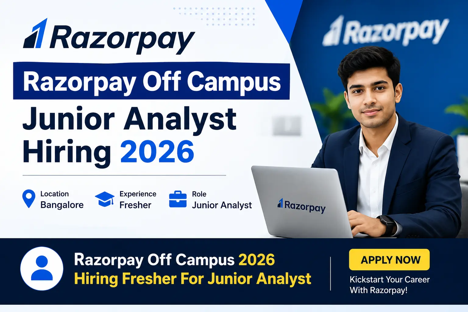 Razorpay Off Campus 2026 Hiring Fresher For Junior Analyst in Bangalore