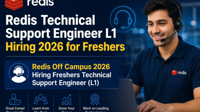 Redis Off Campus 2026 Hiring Freshers Technical Support Engineer (L1) – Eligibility, Salary, Selection Process
