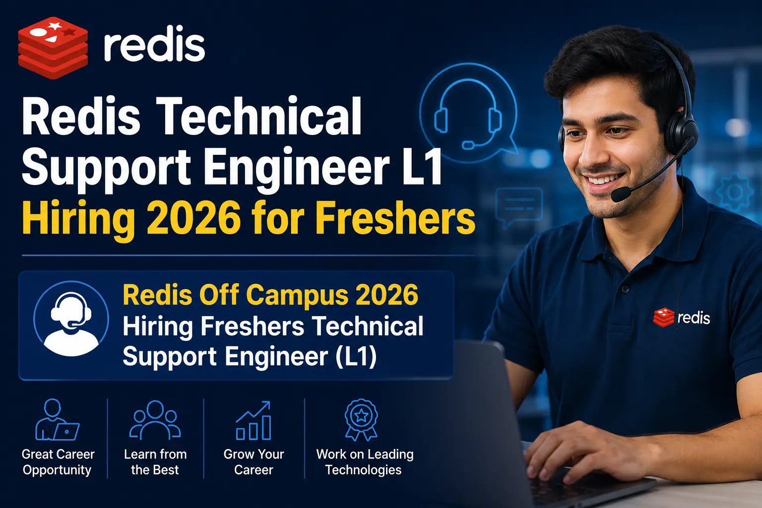 Redis Off Campus 2026 Hiring Freshers Technical Support Engineer (L1) – Eligibility, Salary, Selection Process