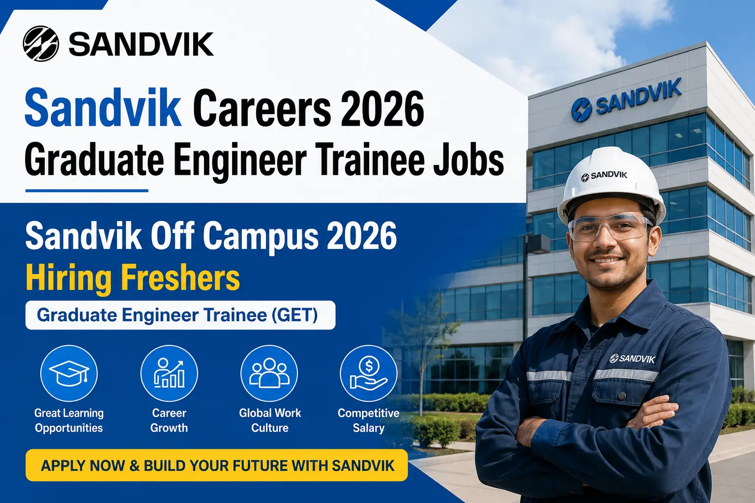Sandvik Off Campus 2026 Hiring Freshers Graduate Engineer Trainee GET Jobs