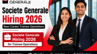 Societe Generale Hiring 2026 for Trainee Operations freshers