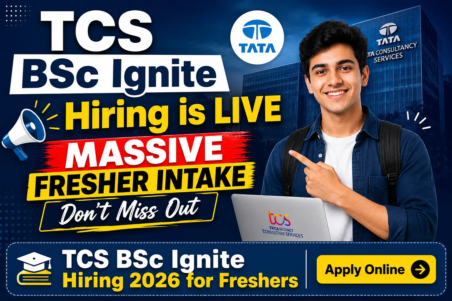 TCS BSc Ignite Hiring 2026 for Freshers Apply Online – Eligibility, Salary, Selection Process