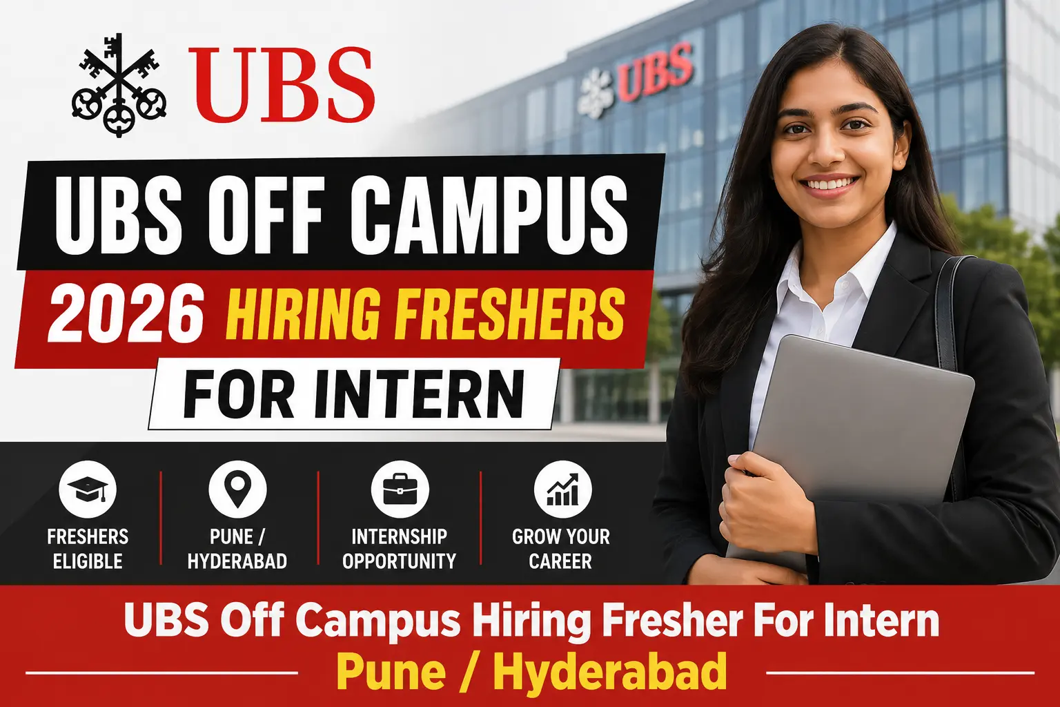 UBS Off Campus 2026 Hiring Freshers for Intern in Pune and Hyderabad