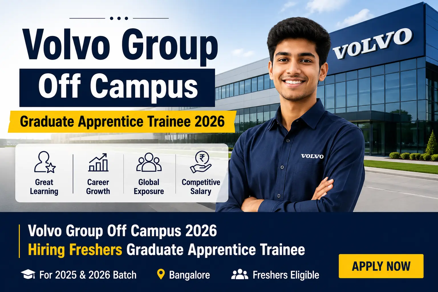 Volvo Group Off Campus 2026 Hiring Freshers Graduate Apprentice Trainee