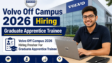Volvo Off Campus 2026 Hiring Graduate Apprentice Trainee in Bangalore for Freshers