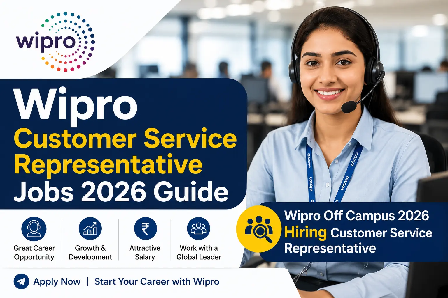 Wipro Off Campus 2026 Hiring Customer Service Representative Jobs for Freshers