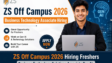 ZS Off Campus 2026 Business Technology Solutions Associate Gen AI hiring for freshers